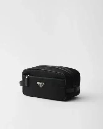 Resväska i Re-Nylon och Saffiano-läder