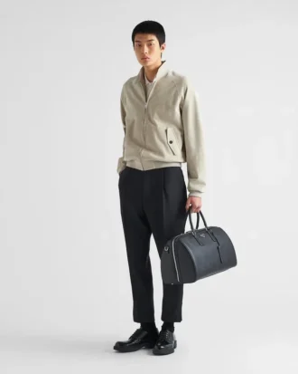 Resväska i Saffiano-läder