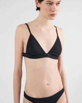 Ribbad stickad bralette-bikinitopp Ribbad stickad bralette-bikinitopp