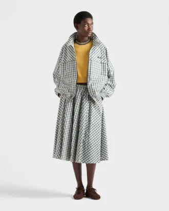 Rutig chambray-blousonjacka