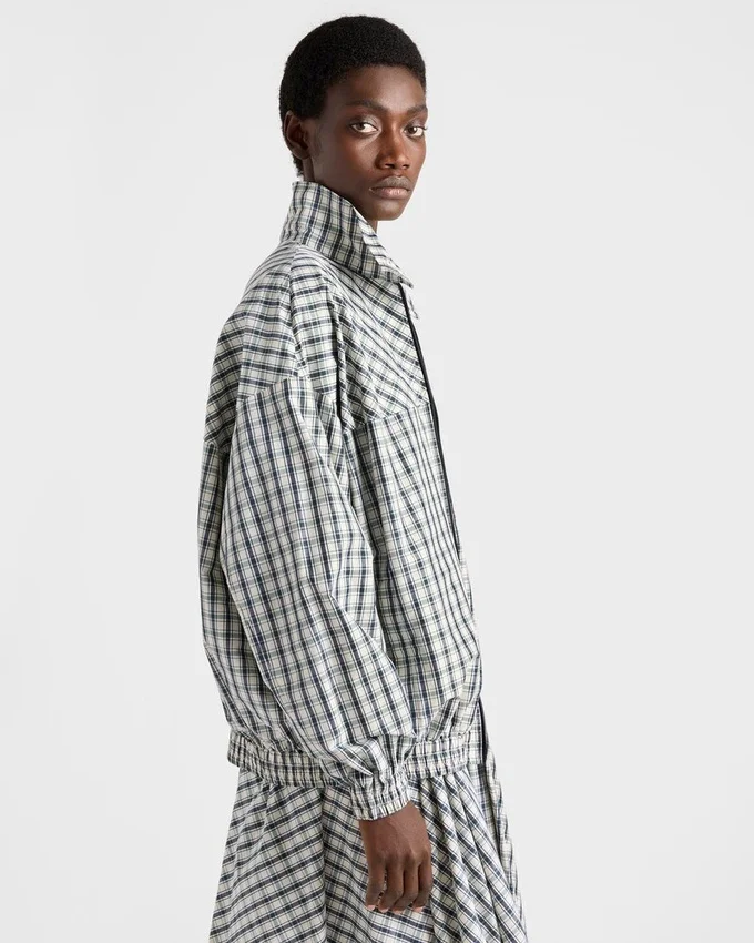 Rutig chambray-blousonjacka Rutig chambray-blousonjacka