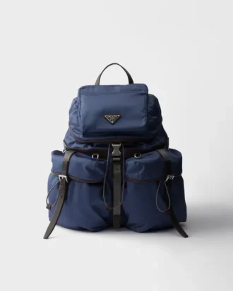 Ryggsäck i Re-Nylon och läder