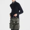 Ryggsäck i Re-Nylon och läder Ryggsäck i Re-Nylon och läder
