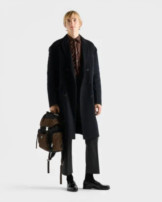 Ryggsäck i Re-Nylon och läder