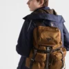Ryggsäck i Re-Nylon och läder Ryggsäck i Re-Nylon och läder
