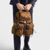Ryggsäck i Re-Nylon och läder Ryggsäck i Re-Nylon och läder