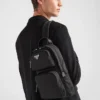 Ryggsäck i Re-Nylon och Saffiano-läder Ryggsäck i Re-Nylon och Saffiano-läder