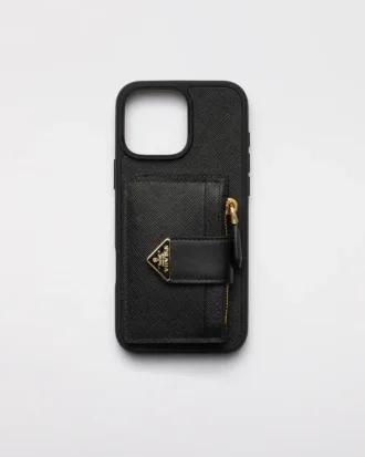 Saffiano-fodral för iPhone 16 Pro Max