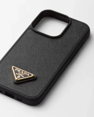 Saffiano-läderfodral för iPhone 15 Pro