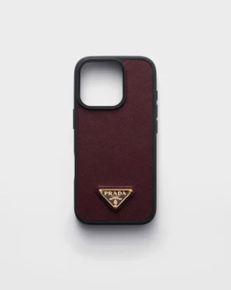 Saffiano-läderfodral för iPhone 16 Pro