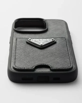Saffiano-läderfodral för iPhone 16 Pro