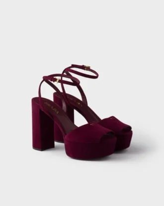 Sandaler med plattform i mocka