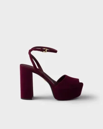 Sandaler med plattform i mocka