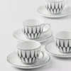 Set med fyra espressokoppar i porslin – Stripes Set med fyra espressokoppar i porslin – Stripes