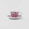 Set med fyra espressokoppar i porslin – Vienna Red Set med fyra espressokoppar i porslin – Vienna Red