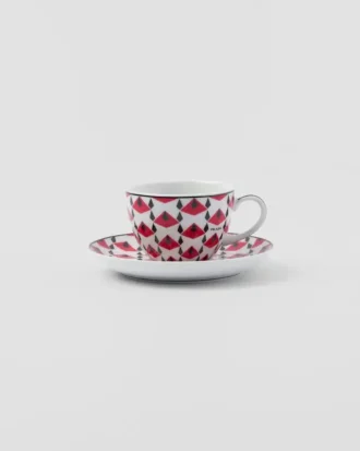 Set med fyra espressokoppar i porslin – Vienna Red Set med fyra espressokoppar i porslin – Vienna Red