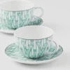 Set med två cappuccinokoppar i porslin – Vienna Green Set med två cappuccinokoppar i porslin – Vienna Green