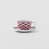 Set med två cappuccinokoppar i porslin – Vienna Red Set med två cappuccinokoppar i porslin – Vienna Red