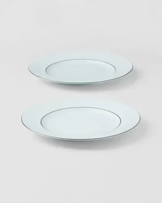 Set med två dessertfat i porslin – Celadon