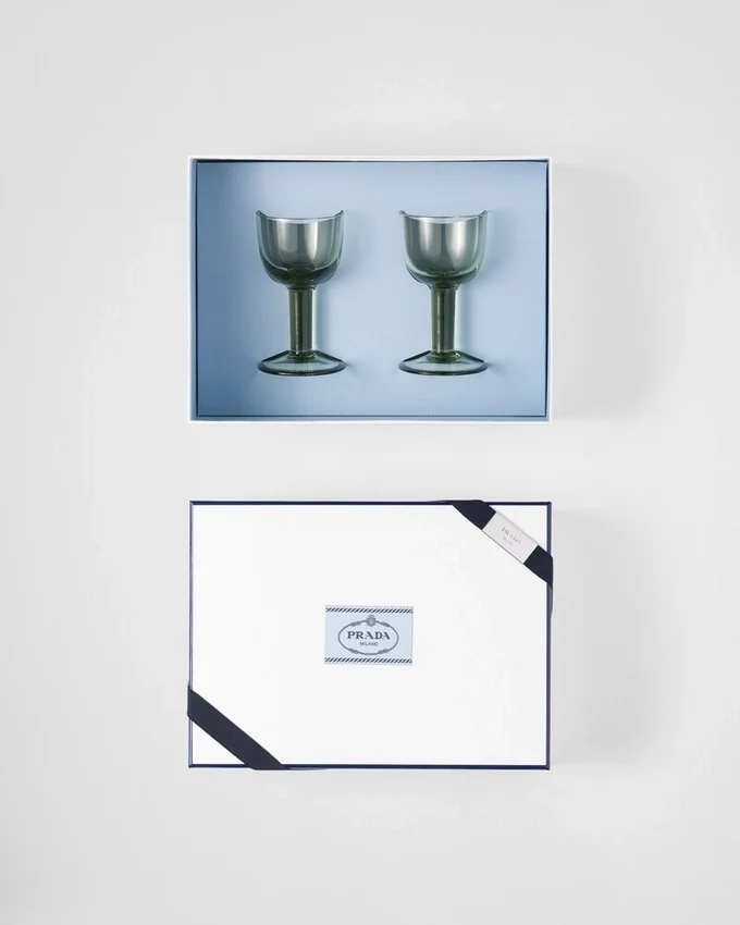 Set med två kristallglas för vitt vin – Plinth Set med två kristallglas för vitt vin – Plinth