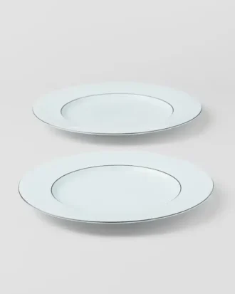 Set med två porslinsmiddagstallrikar – Celadon