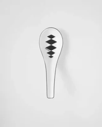 Set med två porslinsskedar – rutmönster