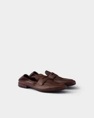 Shuffle Loafers i antikbehandlat läder