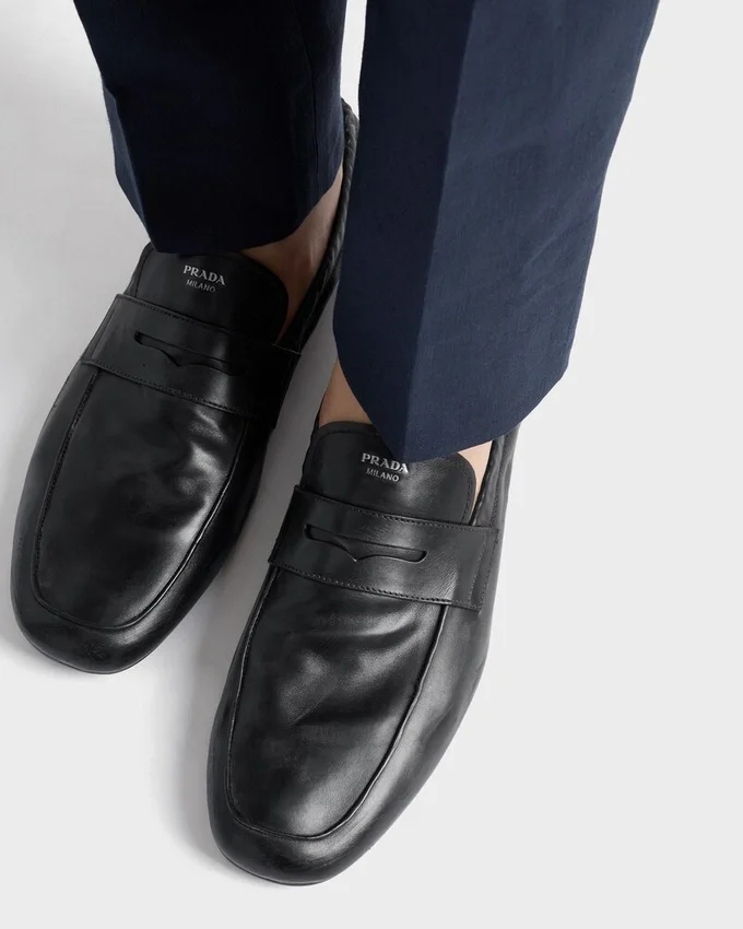 Shuffle Loafers i antikbehandlat läder Shuffle Loafers i antikbehandlat läder