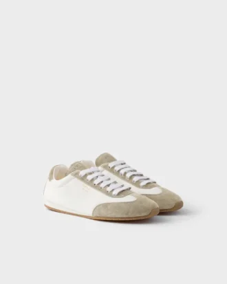 Sneakers i nappaläder och mocka