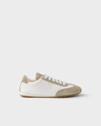 Sneakers i nappaläder och mocka