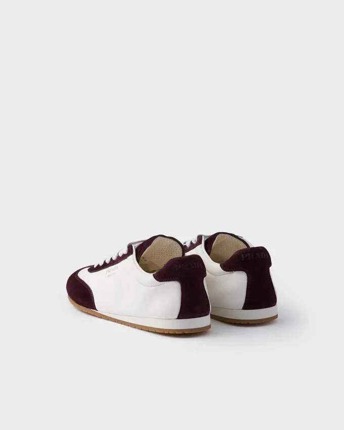 Sneakers i nappaläder och mocka Sneakers i nappaläder och mocka