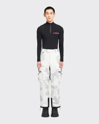 Snowboardbyxor i tryckt tekniskt tyg