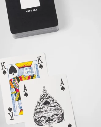 Spelkortsset i Saffiano-läder