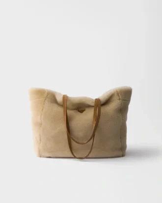 Stor totebag i fårskinn