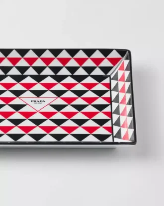 Stort rektangulärt porslinsfat – Triangles Stort rektangulärt porslinsfat – Triangles