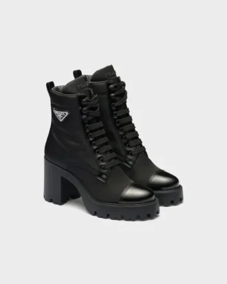 Stövletter i Re-Nylon och läder