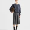 Sweatshirt i bomullsfleece med rund hals Sweatshirt i bomullsfleece med rund hals