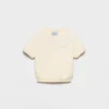 T-shirt i bomullsfleece med rund hals T-shirt i bomullsfleece med rund hals