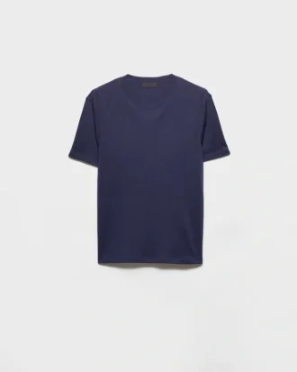 T-shirt i kashmir och siden