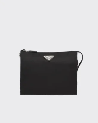 Toalettväska i Re-Nylon och Saffiano-läder