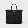 Tote-väska i Re-Nylon och Saffiano-läder