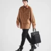 Tote-väska i Re-Nylon och Saffiano-läder Tote-väska i Re-Nylon och Saffiano-läder