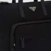 Tote-väska i Re-Nylon och Saffiano-läder Tote-väska i Re-Nylon och Saffiano-läder