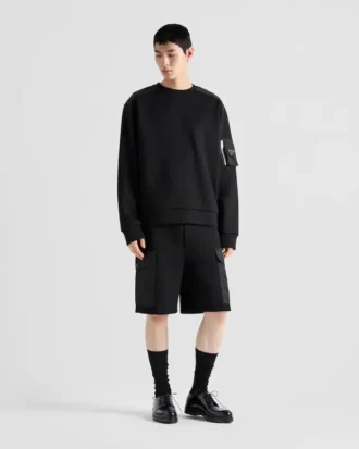 Tröja i bomullsfleece och Re-Nylon Tröja i bomullsfleece och Re-Nylon
