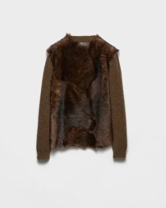 Tröja i ull och shearling