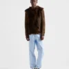 Tröja i ull och shearling Tröja i ull och shearling