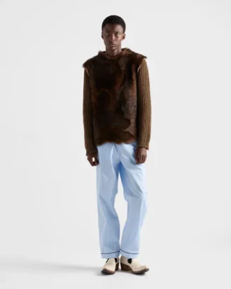 Tröja i ull och shearling