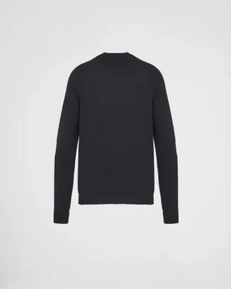 Turtleneck-tröja i kamgarnsull
