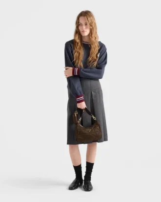 Vadderad axelväska i Re-Nylon