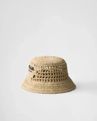 Virkad bucket hat